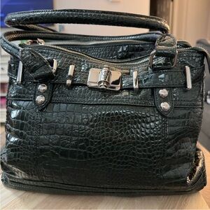 J-LO green crocodile purse